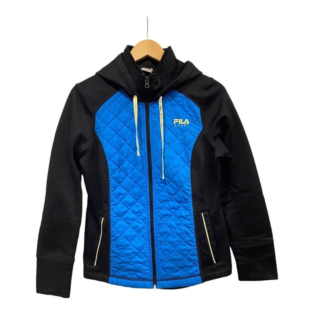 FILA Quilted Hooded Sport Jacket sz S